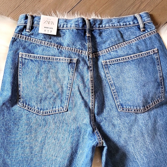 NWT Zara ripped wide legs jeans 👖 - Picture 14 of 17